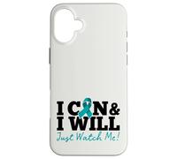 Custodia per iPhone 16 Plus I Can & I Will Beat Ovarian Cancer Warrior Just Watch Me