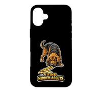 Custodia per iPhone 16 Plus I Find Hidden Assets Accountant Dog Humor