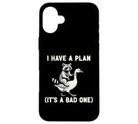 Custodia per iPhone 16 Plus I Have A Plan Its A Bad One Sarcastico Humor Planner Leader