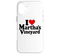 Custodia per iPhone 16 Plus I LOVE HEART MARTHA'S VIGNETO MASSACHUSETTS