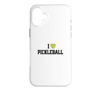 Custodia per iPhone 16 Plus I Love Pickleball Heart Funny Pickleball
