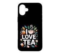 Custodia per iPhone 16 Plus I Love Tea Leafy Tazze Aroma Fans