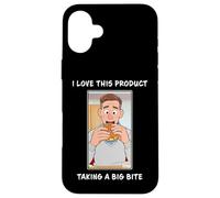 Custodia per iPhone 16 Plus I Love This Product - Funny Small Bite Burger Cartoon