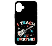 Custodia per iPhone 16 Plus I Teach Lil' Rockstars, Insegnante di musica rock, Guitar Band