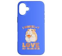 Custodia per iPhone 16 Plus I Wheel-y Love My Hamster Kawaii Carino Divertente