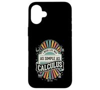 Custodia per iPhone 16 Plus I Wish Life Was As Simple As Calculus Badge Fun