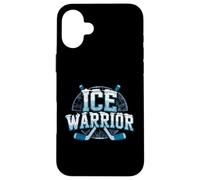 Custodia per iPhone 16 Plus ICE WARRIOR per un giocatore di hockey Frozen Rink Power