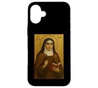 Custodia per iPhone 16 Plus Icona cattolica romana di Santa Edith Stein