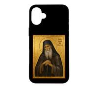 Custodia per iPhone 16 Plus Icona ortodossa di San Giuseppe Esicasta