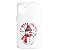 Custodia per iPhone 16 Plus I'd Melt For You Snowman Winter Holiday Christmas