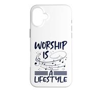 Custodia per iPhone 16 Plus Il culto del cristianesimo è uno stile di vita Musica Note cristiane