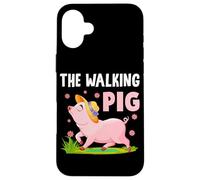 Custodia per iPhone 16 Plus Il maiale che cammin