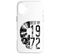 Custodia per iPhone 16 Plus Il meglio del disco in vinile vintage del 1972 Lover Gothic Skull LP