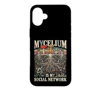 Custodia per iPhone 16 Plus Il micelio è il mio fungo di foraggiamento dei funghi sui social network