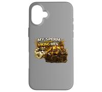 Custodia per iPhone 16 Plus Il mio sperma crea uomini vichinghi