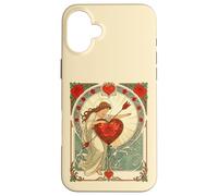 Custodia per iPhone 16 Plus Il peso dell'amore Vintage Art Nouveau Romance