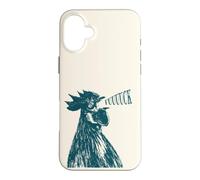 Custodia per iPhone 16 Plus Il pollo del Pollame del Gallo che Canta Dice Umorismo