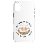 Custodia per iPhone 16 Plus Il Signore è il mio pastore, non aspetterò - Salmi 23:1