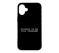 Custodia per iPhone 16 Plus Il silenzio è il mio linguaggio d'amore