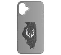 Custodia per iPhone 16 Plus Illinois IL Deer Hunting Shed Antlers Design
