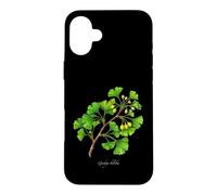 Custodia per iPhone 16 Plus Illustrazione della pianta del ginkgo biloba