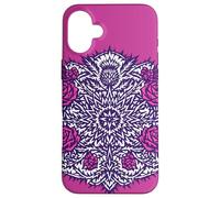 Custodia per iPhone 16 Plus Illustrazione di cardo spinoso e rose
