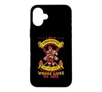Custodia per iPhone 16 Plus I'm A Firefighter We Never Die Funny Fireman Firefighters