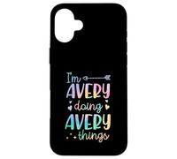 Custodia per iPhone 16 Plus I'm Avery Doing Avery Things Nome personalizzato