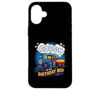 Custodia per iPhone 16 Plus I'm Cousin Of The Birthday Boy Party Train Supply Locomotiva