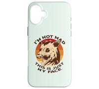 Custodia per iPhone 16 Plus I'm not mad this is just my face divertente opossum urlo meme