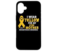 Custodia per iPhone 16 Plus Indosso Giallo Per Il Mio Passo mamma Camicia Endometriosi Consapevolezza