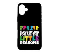 Custodia per iPhone 16 Plus Insegnante Amo il mio lavoro per tutte le piccole ragioni