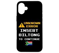Custodia per iPhone 16 Plus Insert Biltong Retro Funny Error South Africa Braai Dad Joke