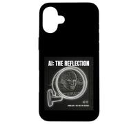 Custodia per iPhone 16 Plus Intelligenza Artificiale Mirror Dati Self Cyberpunk AI grande