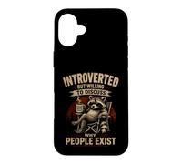 Custodia per iPhone 16 Plus Introverso ma disposto a discutere perché le persone esistono divertenti
