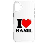Custodia per iPhone 16 Plus Io amo Basil