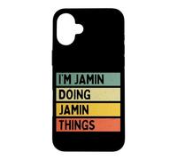 Custodia per iPhone 16 Plus Io sono Jamin Doing Jamin Things Divertente Citazione Personalizzata