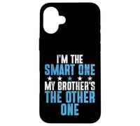 Custodia per iPhone 16 Plus Io sono l'intelligente Mio fratello è l'altro fratello