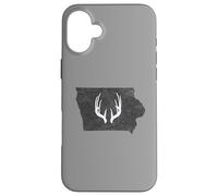 Custodia per iPhone 16 Plus Iowa IA Deer Hunting Shed Antlers Design