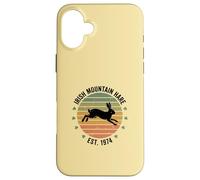 Custodia per iPhone 16 Plus Irish Mountain Hare, arte retrò a forma di trifoglio per San Patrizio