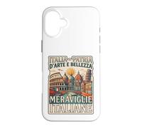 Custodia per iPhone 16 Plus Italia Patria D'Arte E Bellezza Meraviglie Italiane Grafica