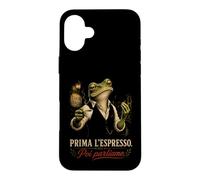 Custodia per iPhone 16 Plus Italia Prima L'Espresso Poi Parliamo Rana Italiana Caffè