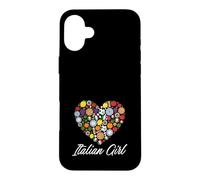 Custodia per iPhone 16 Plus Italian Girl Italy Pride Heart Collage