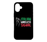 Custodia per iPhone 16 Plus Italian Wireless Signal Connessione A Internet Gesto Manuale