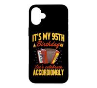 Custodia per iPhone 16 Plus It's My 95th Birthday Festeggiamo la fisarmonica