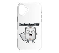 Custodia per iPhone 16 Plus I've Seen Some Stuff - Carta igienica divertente con disegno della camicia