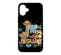 Custodia per iPhone 16 Plus J è per Jaguar Zoo Animals Gita allo zoo Jungle Zoo Day