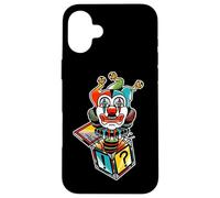 Custodia per iPhone 16 Plus Jack in the Box Clown Jester Spooky Creepy