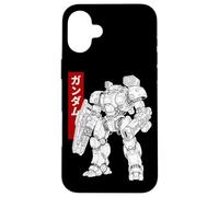 Custodia per iPhone 16 Plus Japanese Retro 90s Mecha Warrior Meka Roboto