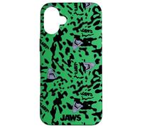 Custodia per iPhone 16 Plus Jaws Green Shark Camo All Over Print